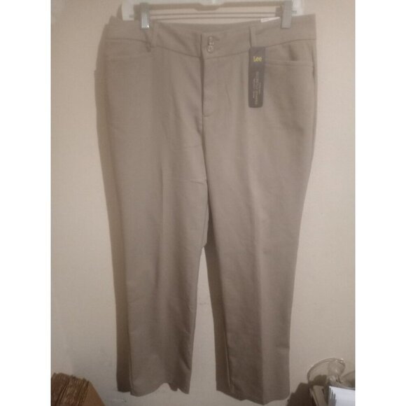 Lee Pants - New Lee Women's Pants Secretly Shapes Regular Fit Straight Leg Mid Rise Sz 12